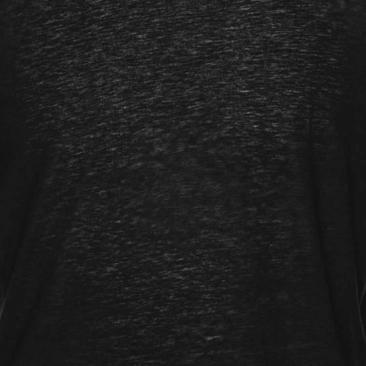 Pre Owned Balmain Black Cotton Knit Sweater M