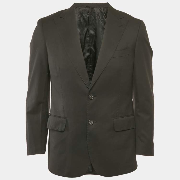 Pre Owned Balmain Black Wool Extra Slim Fit Blazer S