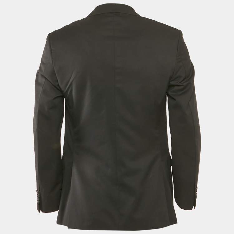 Pre Owned Balmain Black Wool Extra Slim Fit Blazer S