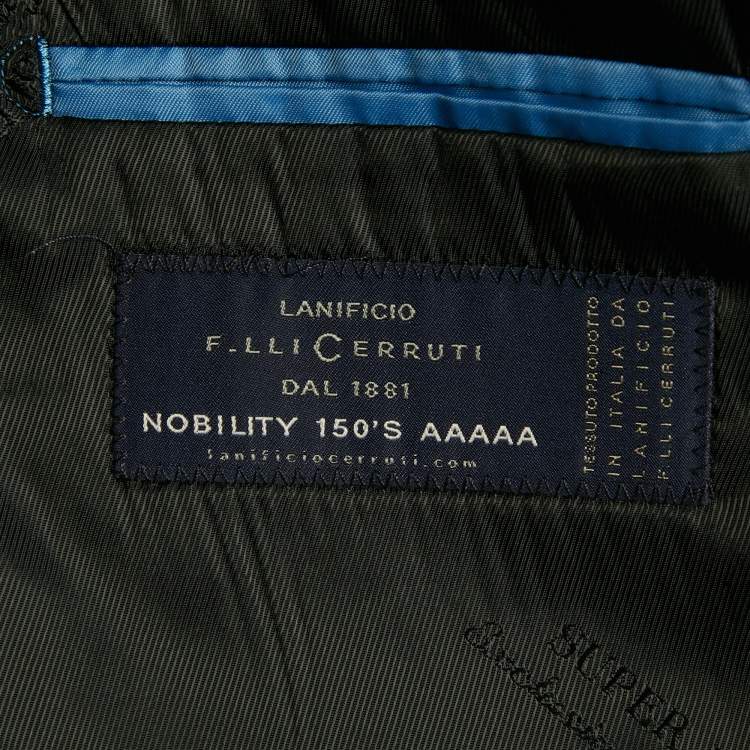 Pre Owned Balmain Navy Blue Striped Wool Single Breasted Slim Fit Blazer XXXL