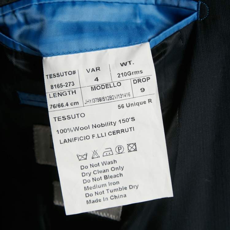 Pre Owned Balmain Navy Blue Striped Wool Single Breasted Slim Fit Blazer XXXL