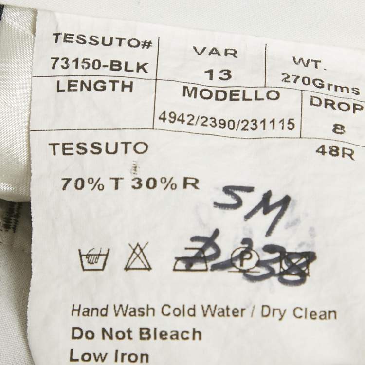 Pre Owned Balmain Black Cotton Formal Trousers M