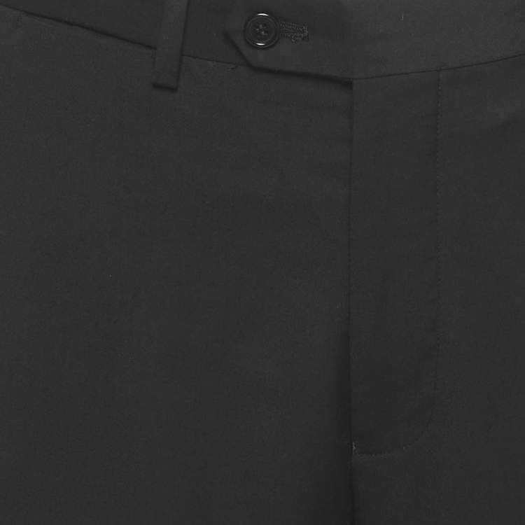 Pre Owned Balmain Black Cotton Formal Trousers M