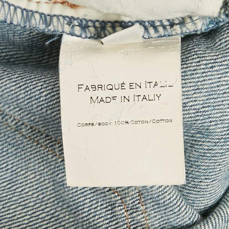 Pre Owned Balmain Blue Denim Slim Fit Jeans M/Waist 33"