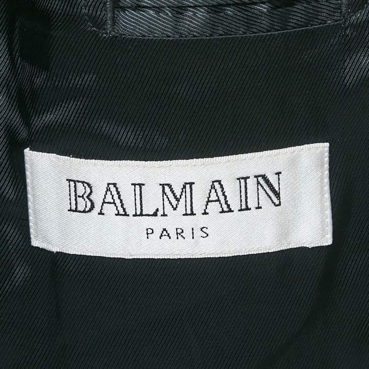 Pre Owned Balmain Navy Blue Wool Blend Single Breasted Blazer XXL 