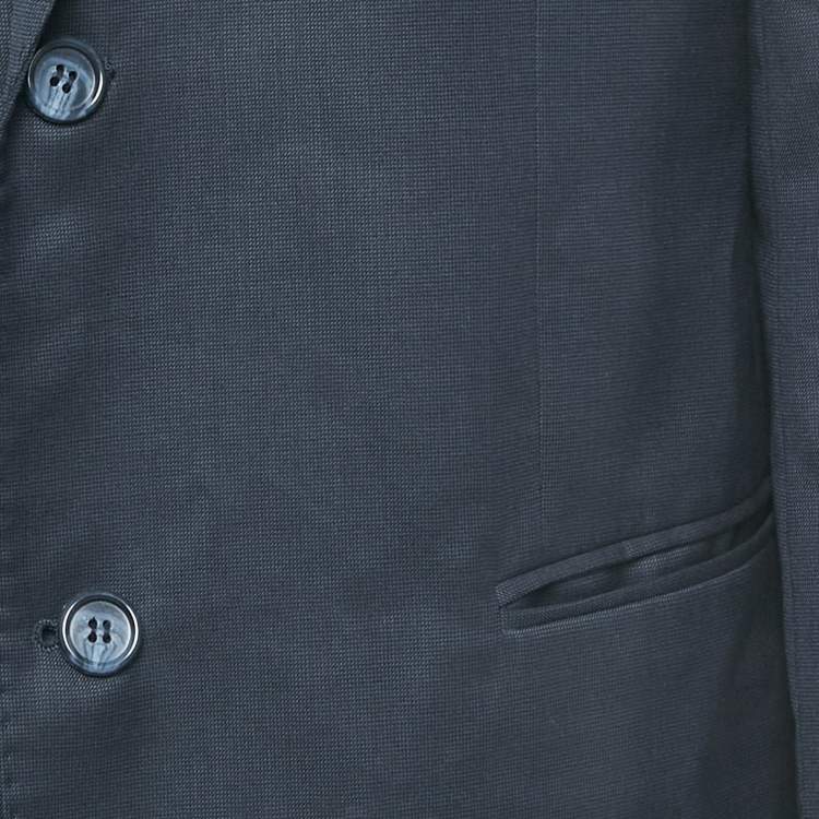 Pre Owned Balmain Navy Blue Wool Blend Single Breasted Blazer XXL 