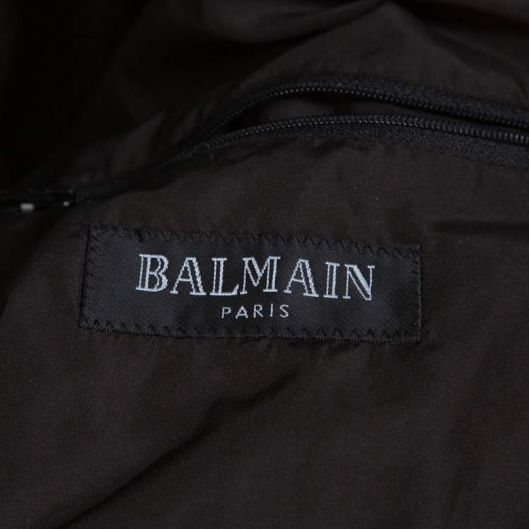 Pre Owned Balmain Tricolor Quilted Puffer Jacket XXL