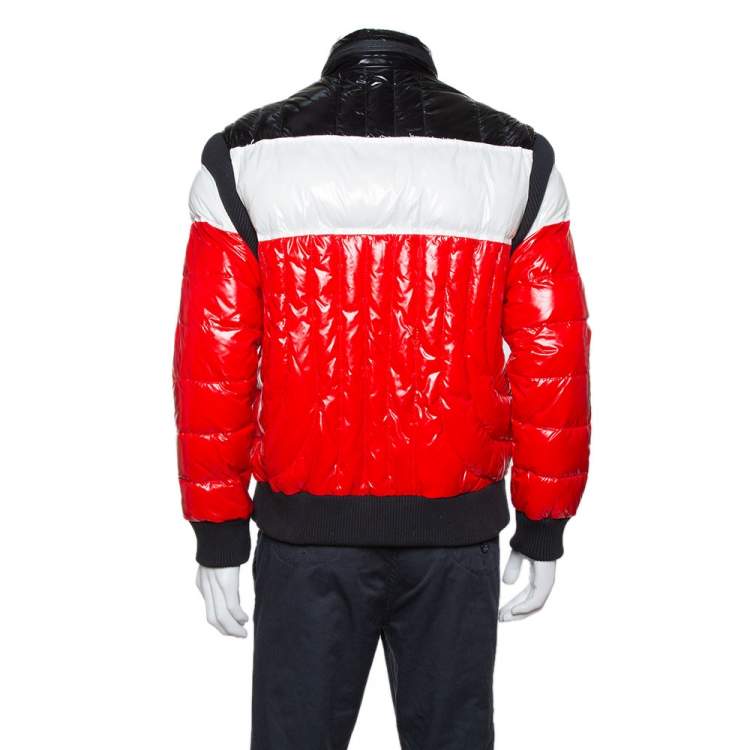 Pre Owned Balmain Tricolor Quilted Puffer Jacket XXL