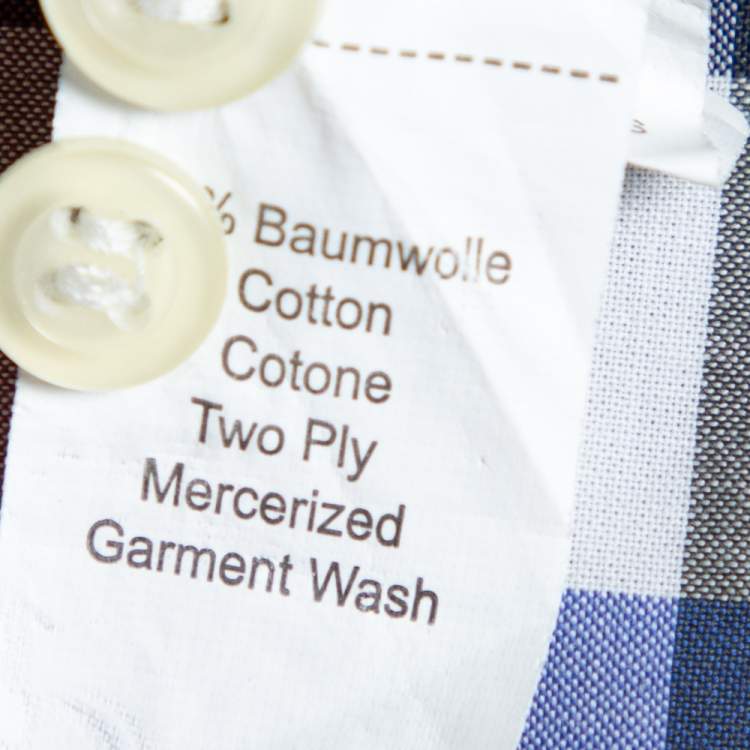 Pre Owned Balmain Paris Multicolor Gingham Checked Cotton Button Down Shirt L