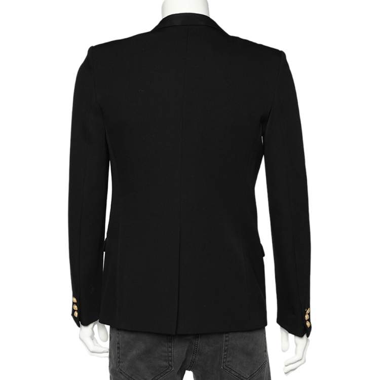 مملوكة مسبقًا Balmain Black Wool Button Front Blazer M
