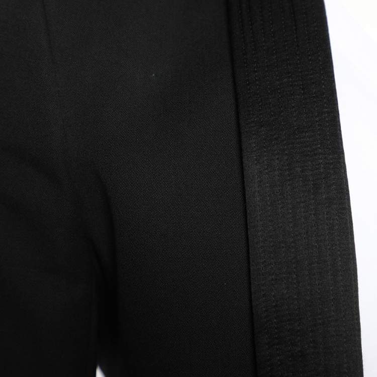 Pre Owned Balmain Black Wool Button Detailed Open Front Blazer M 