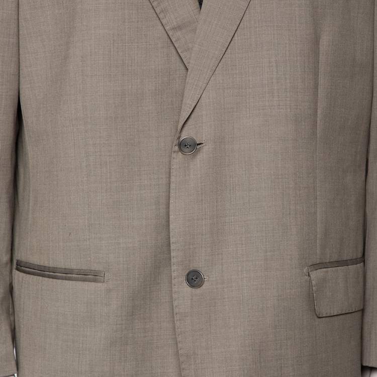Pre Owned Balmain Vintage Grey Wool Single Breasted Blazer XXXXL 