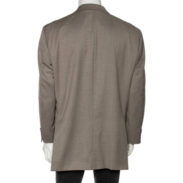 Pre Owned Balmain Vintage Grey Wool Single Breasted Blazer XXXXL 