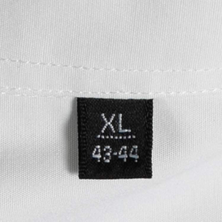 Pre Owned Balmain White Cotton Button Front Shirt XL 