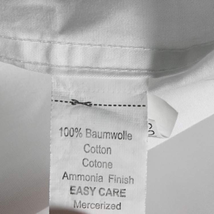 Pre Owned Balmain White Cotton Button Front Shirt XL 