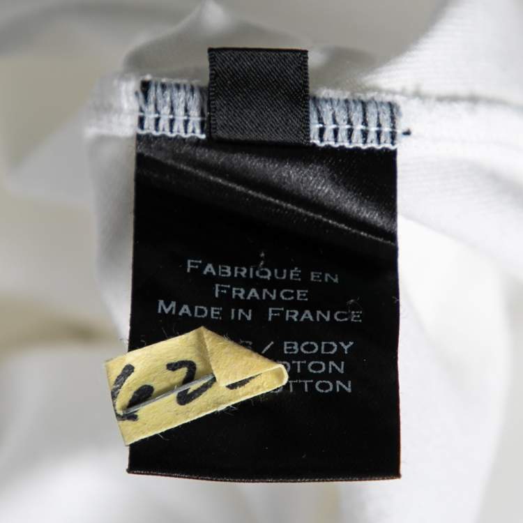 مملوكة مسبقًا Balmain White Cotton Crew Neck Short Sleeve T-shirt XS