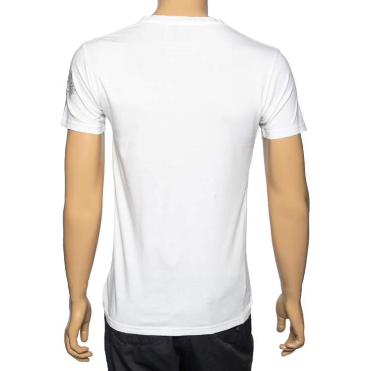 مملوكة مسبقًا Balmain White Cotton Crew Neck Short Sleeve T-shirt XS