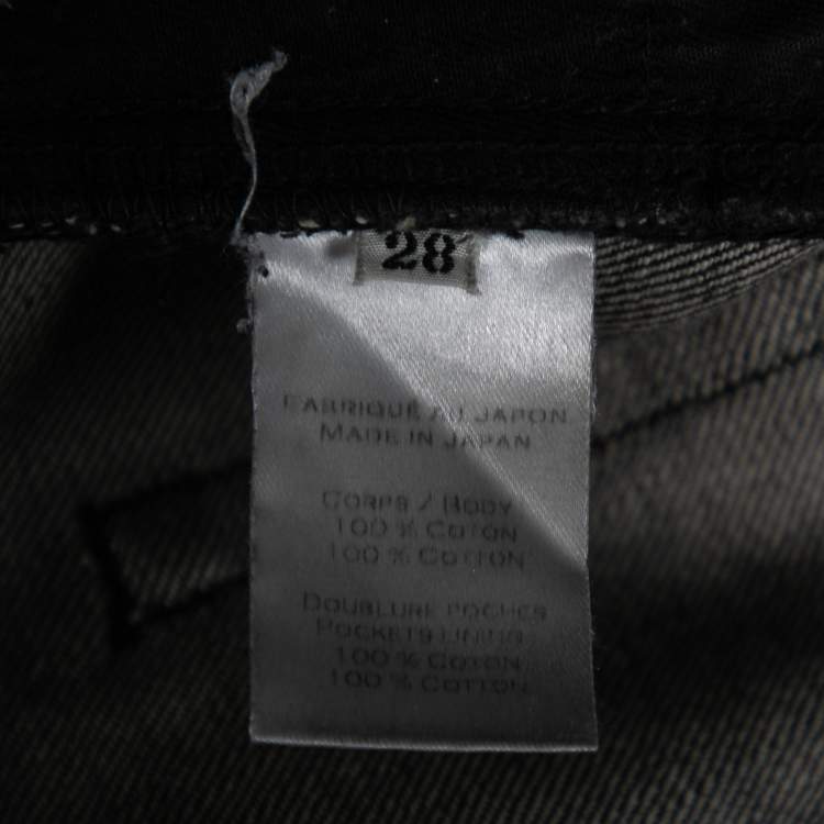 Pre Owned Balmain Grey Distressed Frayed Edged Shorts S