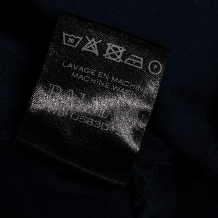 Pre Owned Balmain Navy Blue Cotton Jogger Pants S