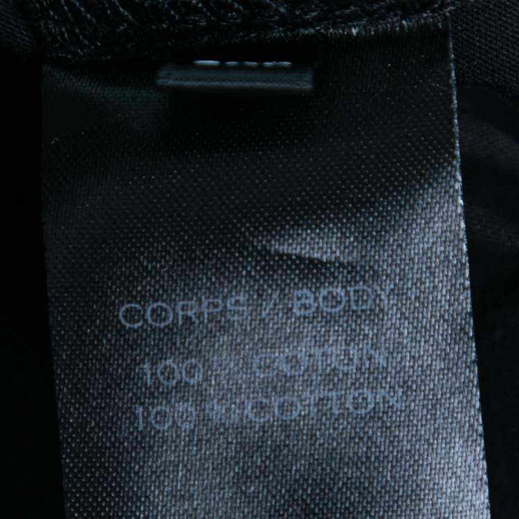 Pre Owned Balmain Black Logo Print Cotton Short Sleeves T-Shirt XXL