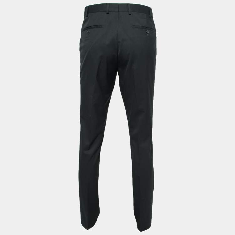 Pre Owned Balmain Black Wool Tailored Pants XL