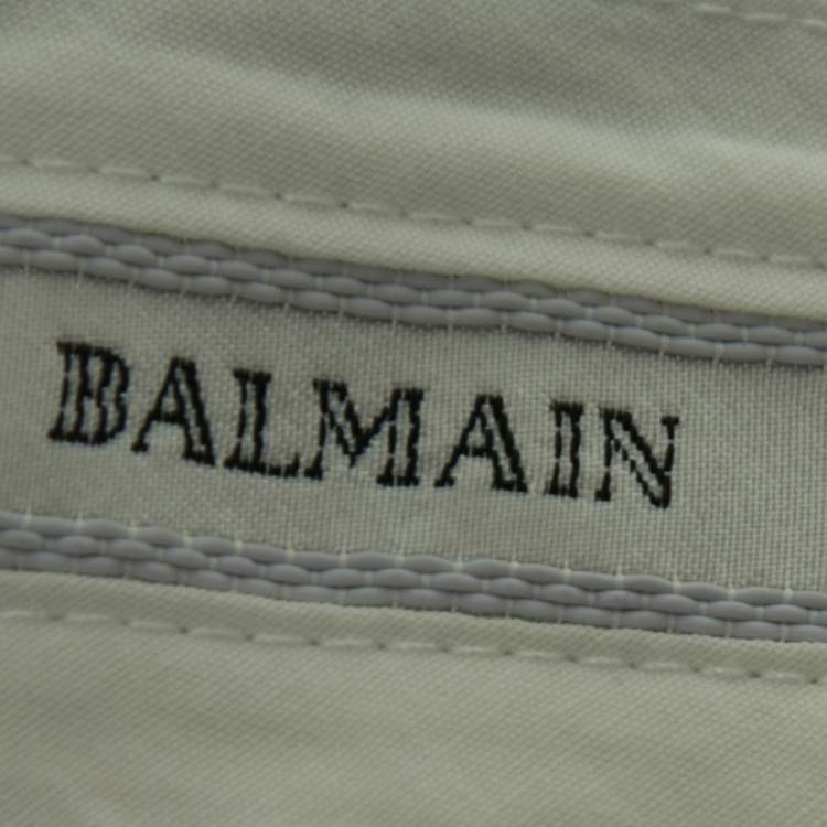 Pre Owned Balmain Black Wool Tailored Pants XL