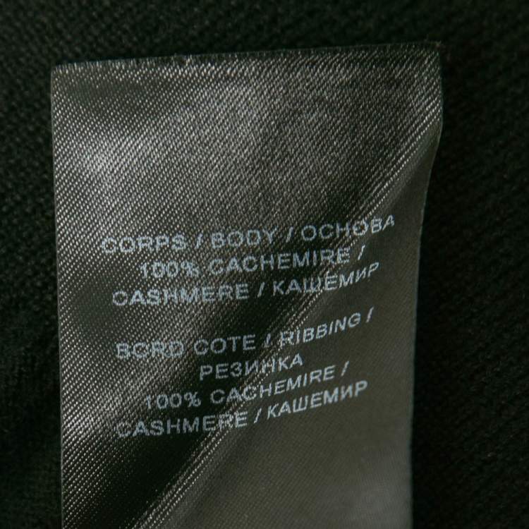 Pre Owned Balmain Black Cashmere Pullover M