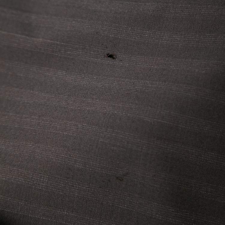Pre Owned Balmain dark Brown Striped Wool Button Front Blazer XXL