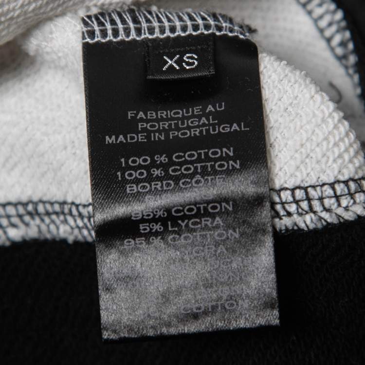 Pre Owned Balmain Black Cotton Contrast Detail Joggers XS