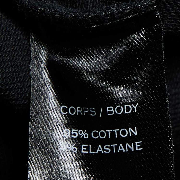 Pre Owned Balmain Black Logo Print Cotton Zip Detail Joggers 2XL