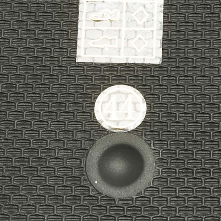 Pre Owned Balmain Red Monogram Embossed Leather Slide Sandals Size 44