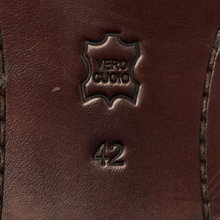 Pre Owned Balmain Size 42 Black Leather Lace Up Derby