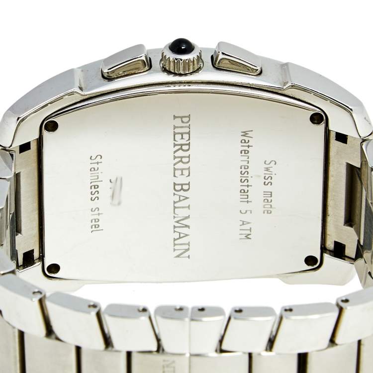 Pre Owned Balmain Grey Stainless Steel Arcade 5741 Men's Wristwatch 38 mm