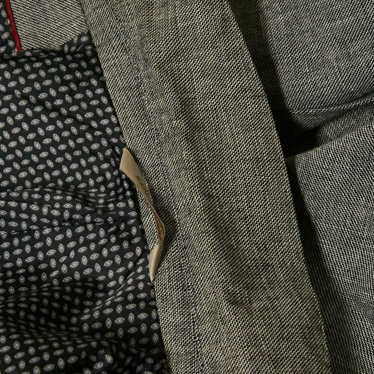 Pre Owned Banana Republic Heritage Grey Button Front Slim Fit Blazer L