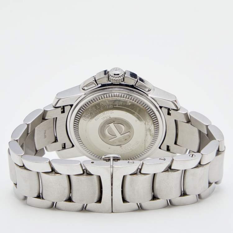 Pre Owned Baume & Mercier Black Stainless Steel Capeland S MOA08502 Men's Wristwatch 42 mm