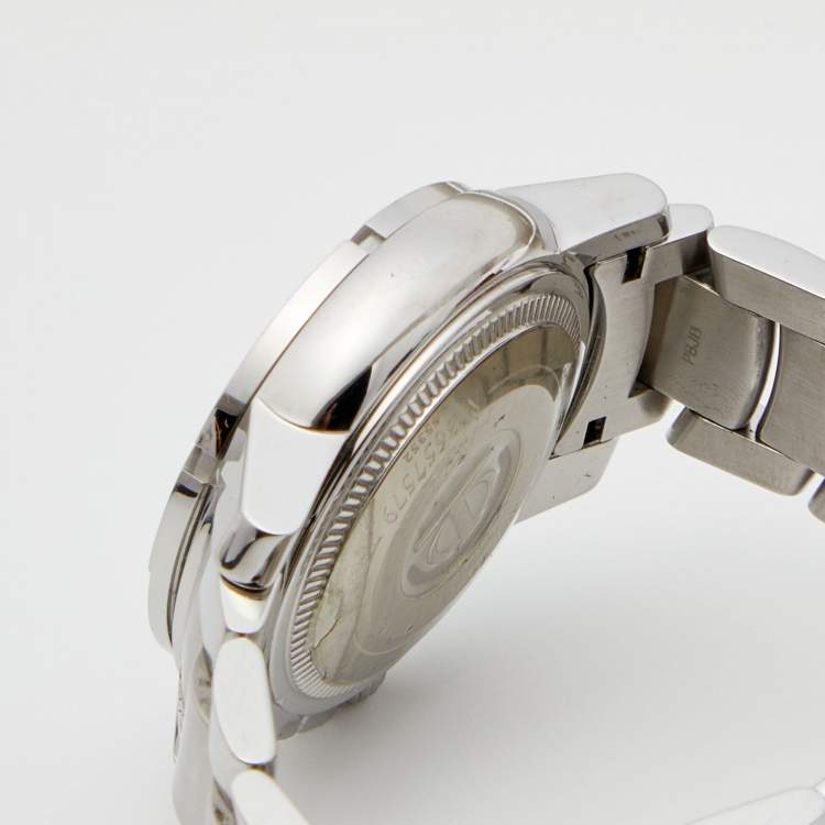 Pre Owned Baume & Mercier Black Stainless Steel Capeland S MOA08502 Men's Wristwatch 42 mm