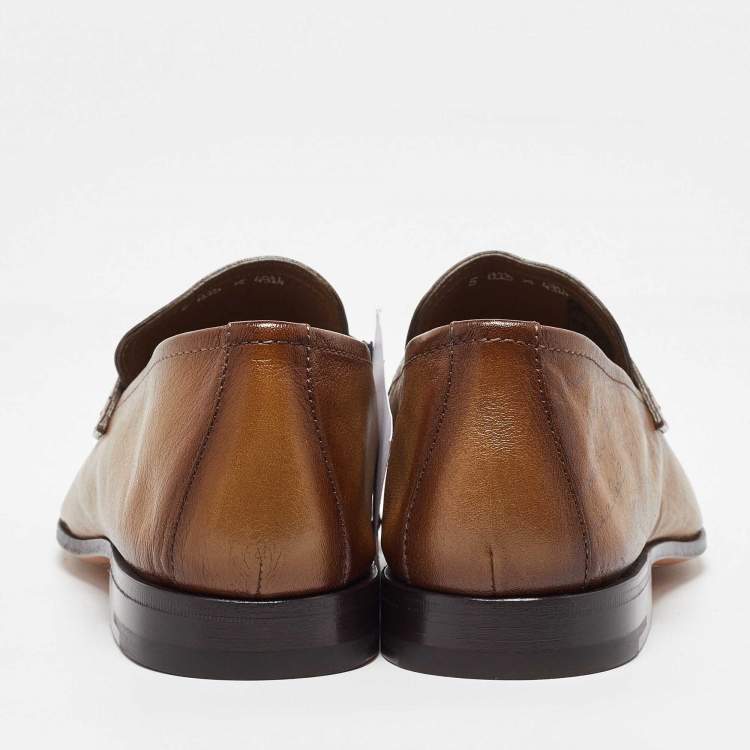 Pre Owned Berluti Tan Leather Andy Penny Loafers Size 39