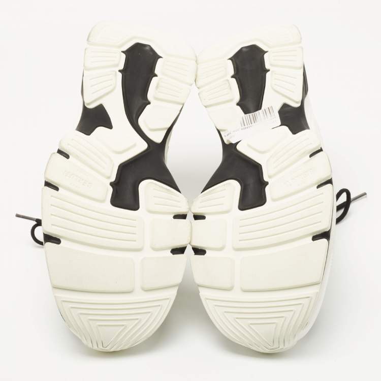 Pre Owned Berluti White/Black Leather Gravity Low Top Sneakers Size 44