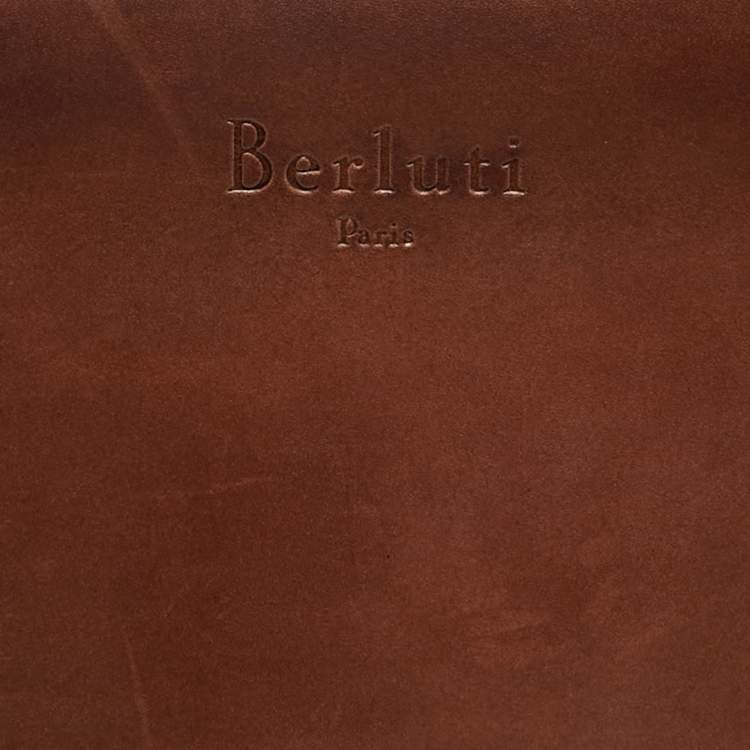 Pre Owned حقيبة مستندات بيرلوتي نينو جلد بني