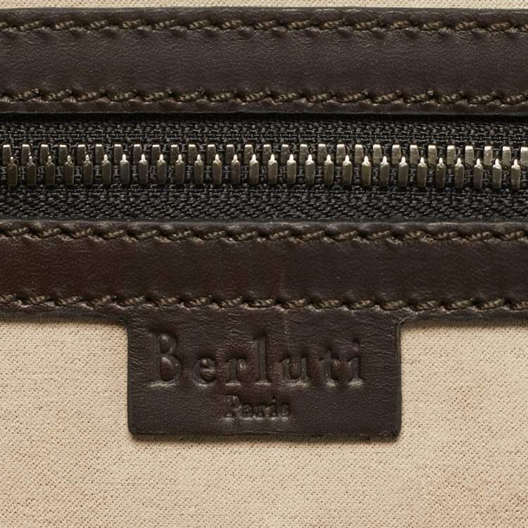 Pre Owned حقيبة مستندات بيرلوتي نينو جلد بني