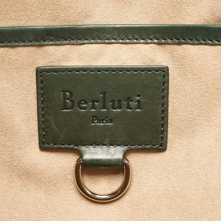 Pre Owned حقيبة ظهر برلوتي جلد سكريتو أخضر حجيم