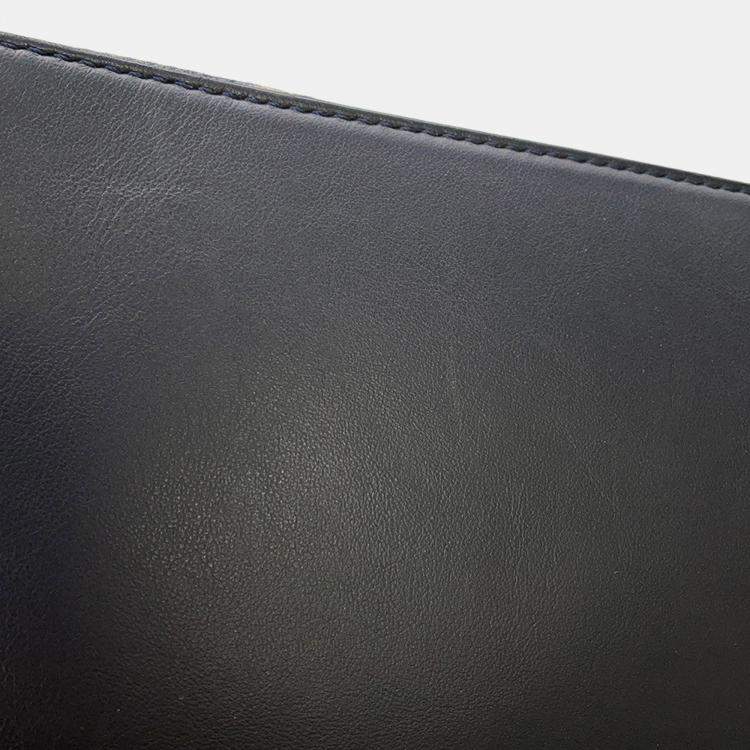 Pre Owned Berluti Calligraphy Tote Bag Green/Navy Leather Canvas