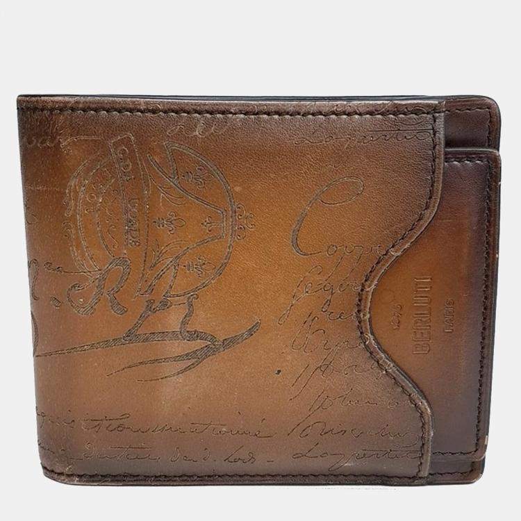 Berluti Scritto Bifold Brown Leather Wallet