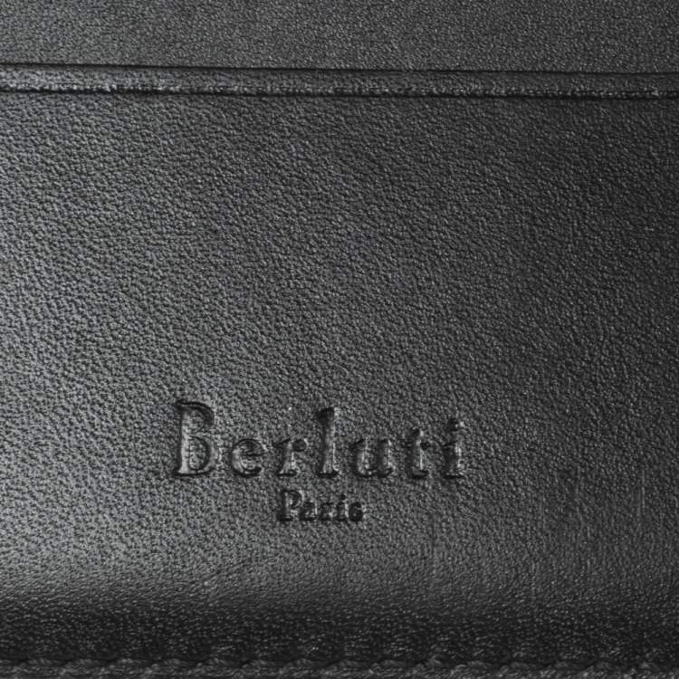 Pre Owned Berluti Ombre Green Scritto Leather Makore Bifold Wallet