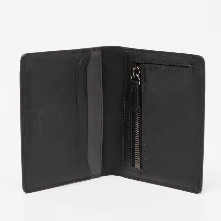 Pre Owned Berluti Blue Scritto Leather Makore Card Holder