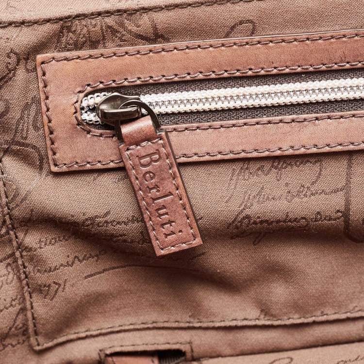 Pre Owned Berluti Brown Leather Formula 1004 Venezia Suitcase