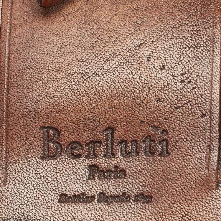 Pre Owned Berluti Brown Leather Formula 1004 Venezia Suitcase