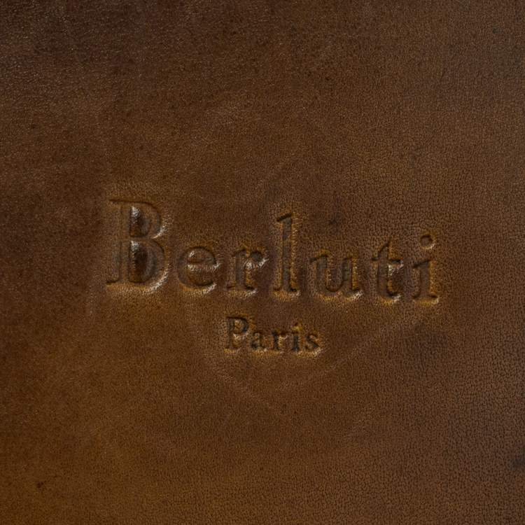 Pre Owned Berluti Brown Venezia Leather Deux Jours Briefcase