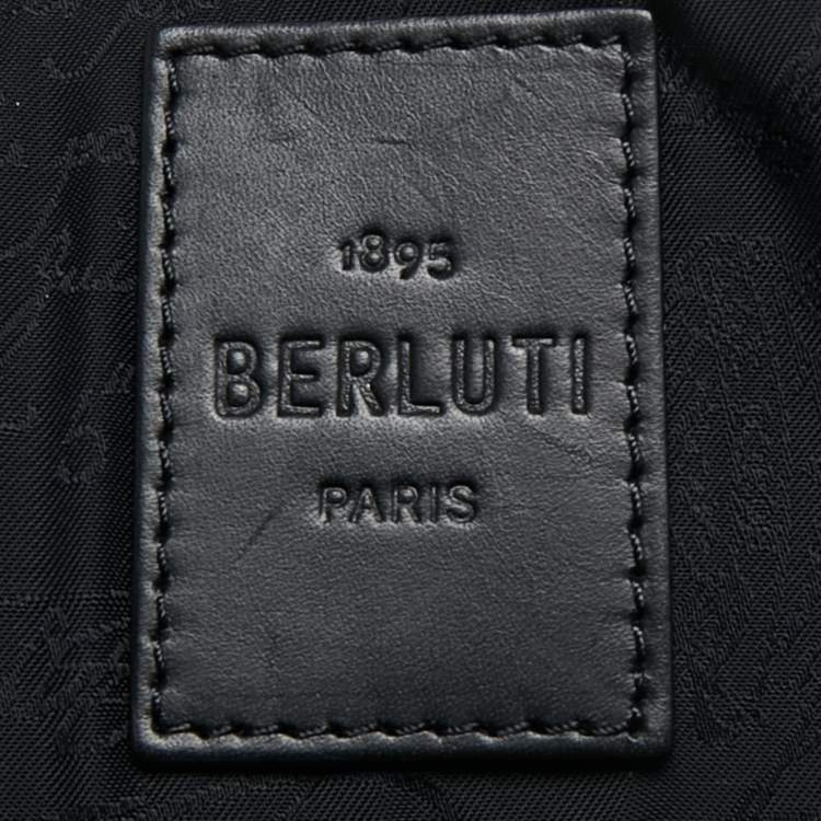 Pre Owned Berluti Black/Brown Block Leather Backpack