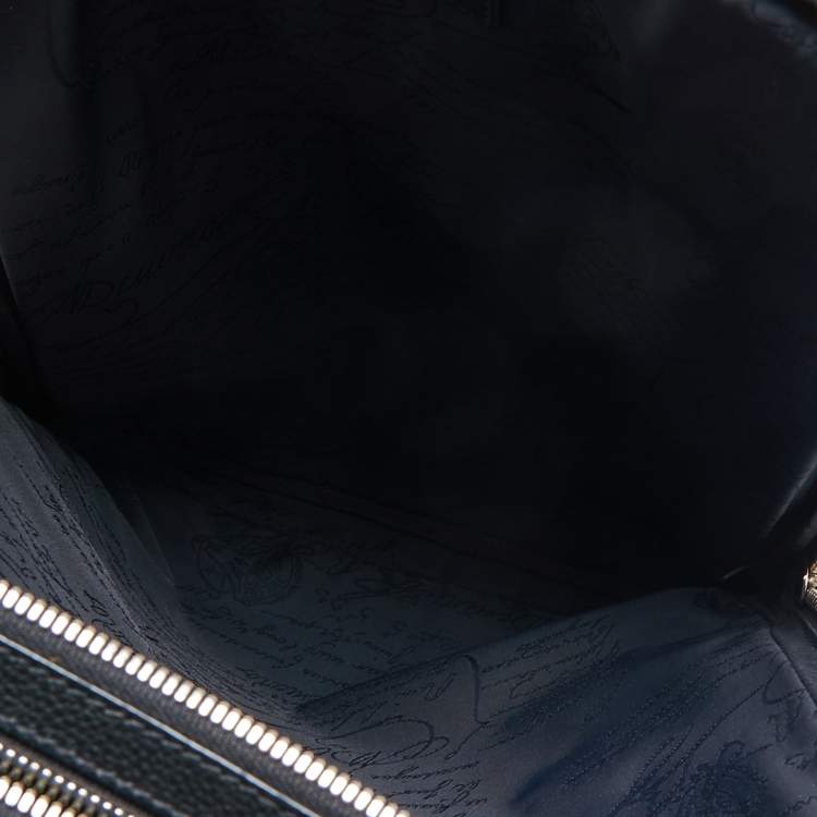 Pre Owned Berluti Black/Brown Block Leather Backpack